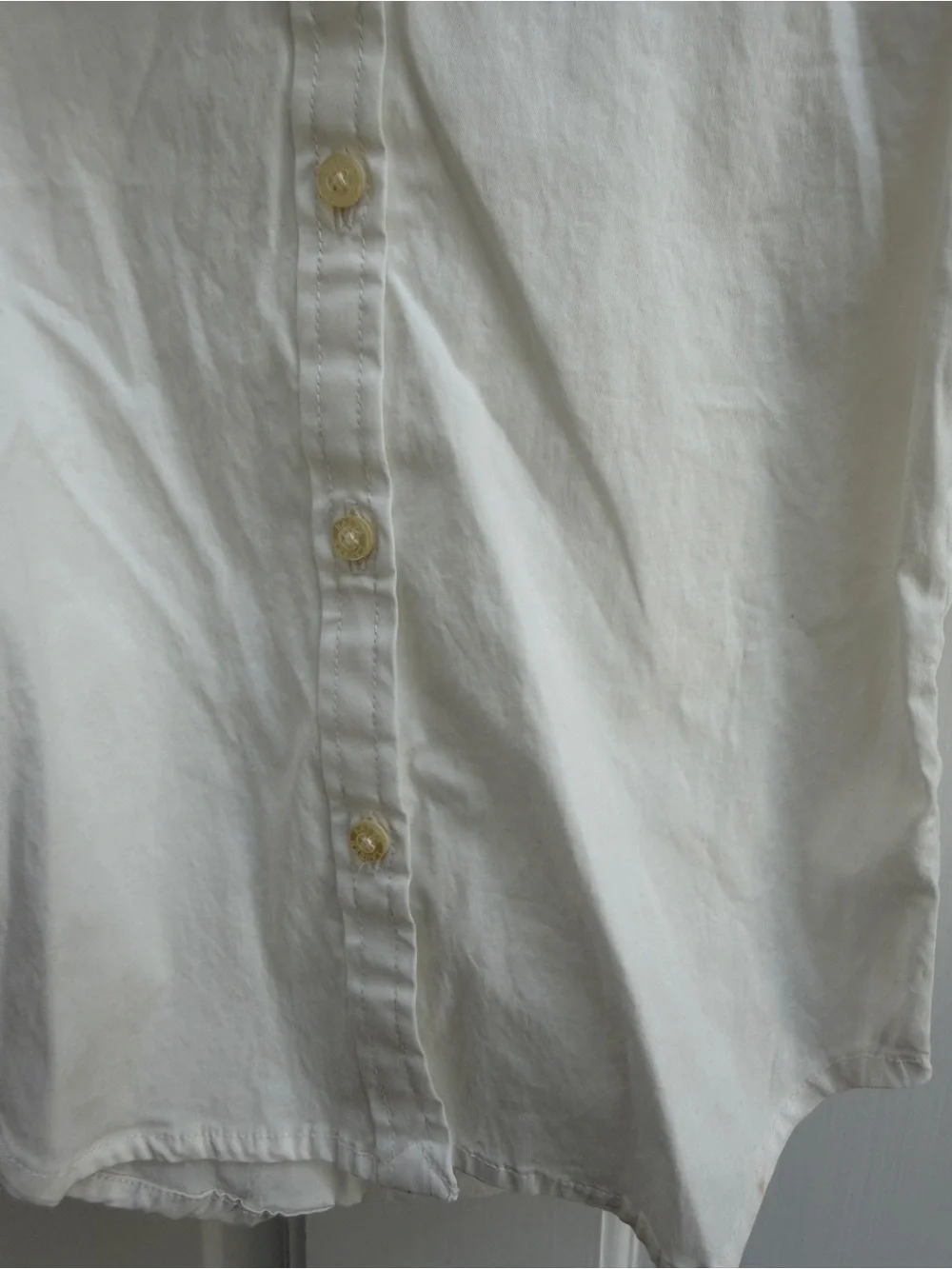 Ralph Lauren Girls 4 Cream Short-Sleeve Ruffle Collar Formal Button Down Shirt